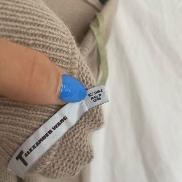 T Alexander Wang Women Strapless Wool Cashmere Midi Sweater Dress Size Small - Picture 4 of 16